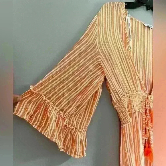 Blue Island double tie cover up size small - Picture 5 of 12